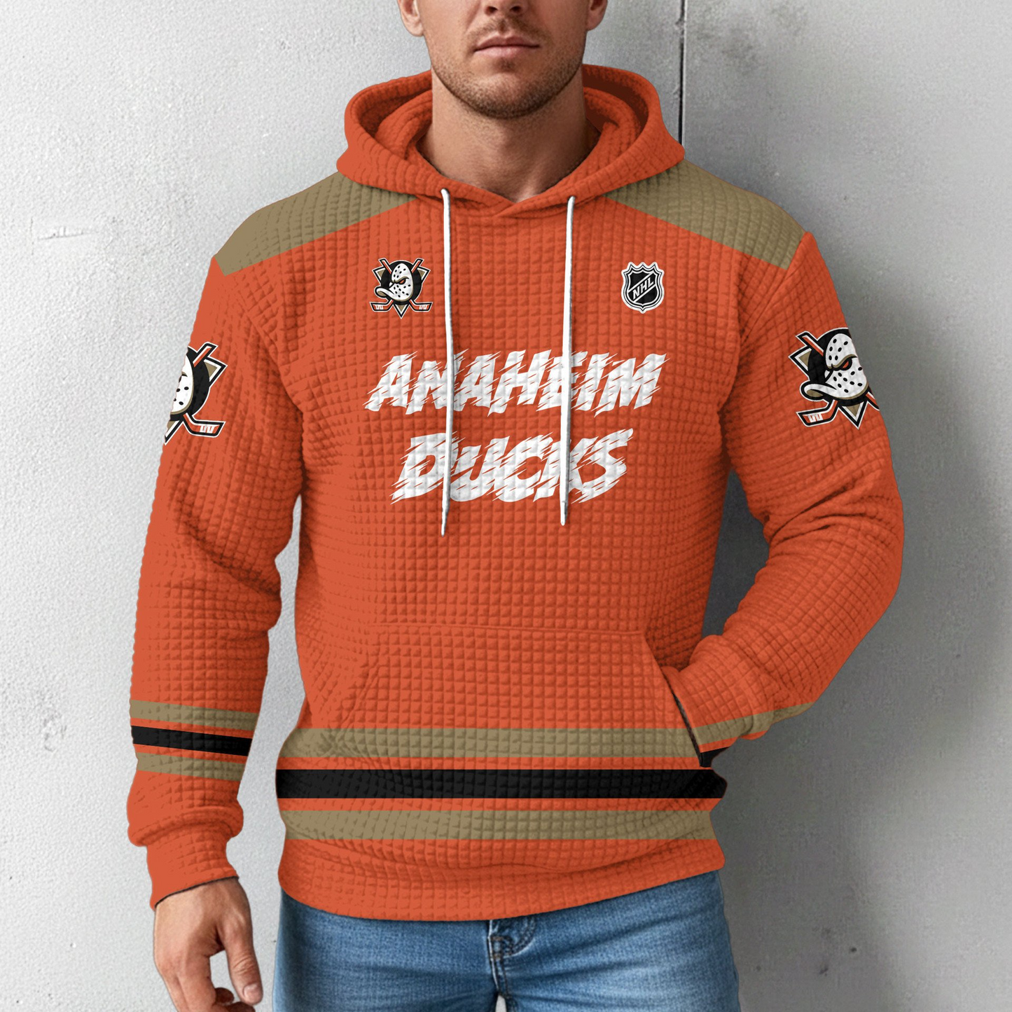 AD Premium NHL Sorry Busy Hockey Waffle Hoodie DDT NTL