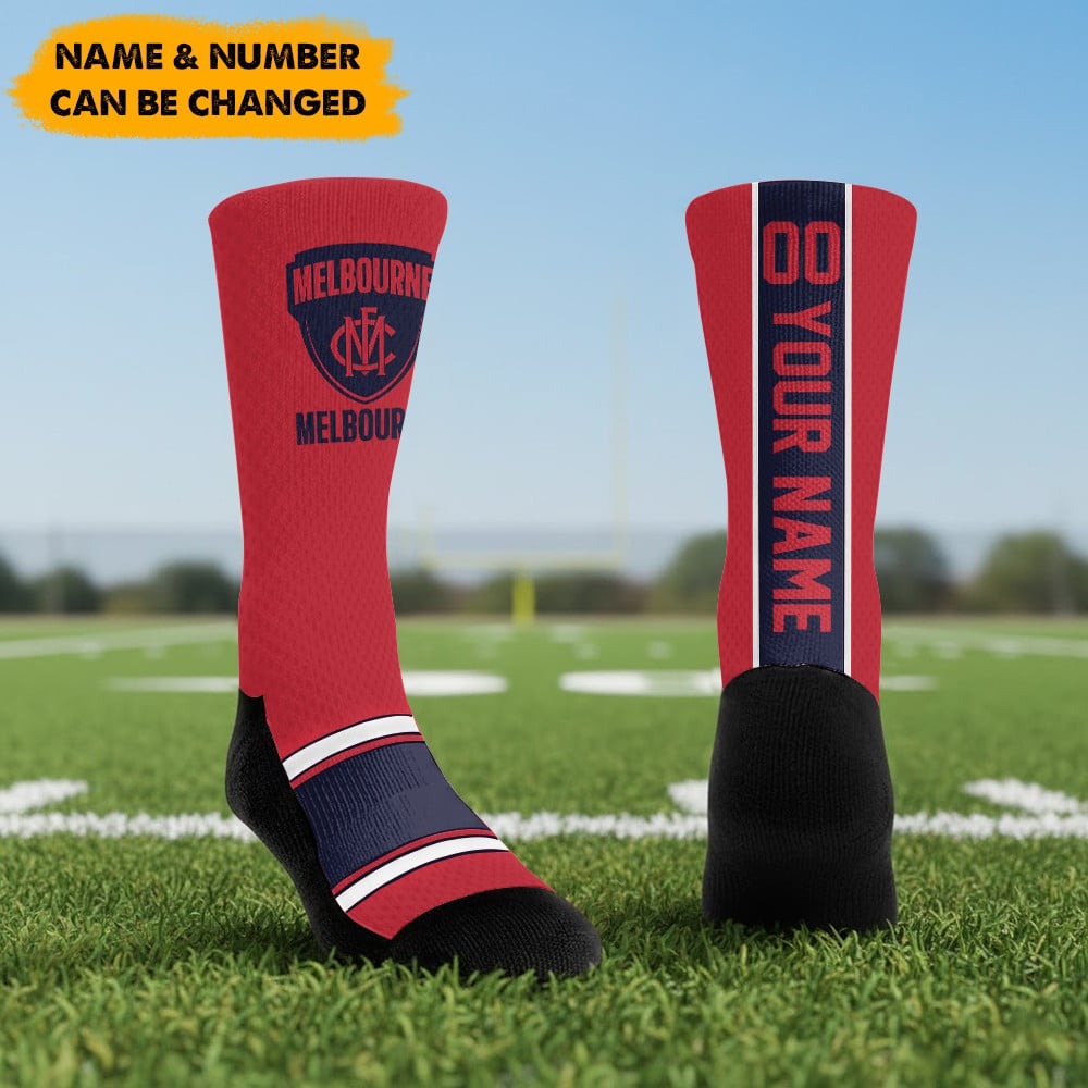 AFL x MEL New Socks Custom Any Name & Number Gifts FOR FAN NDT NHM