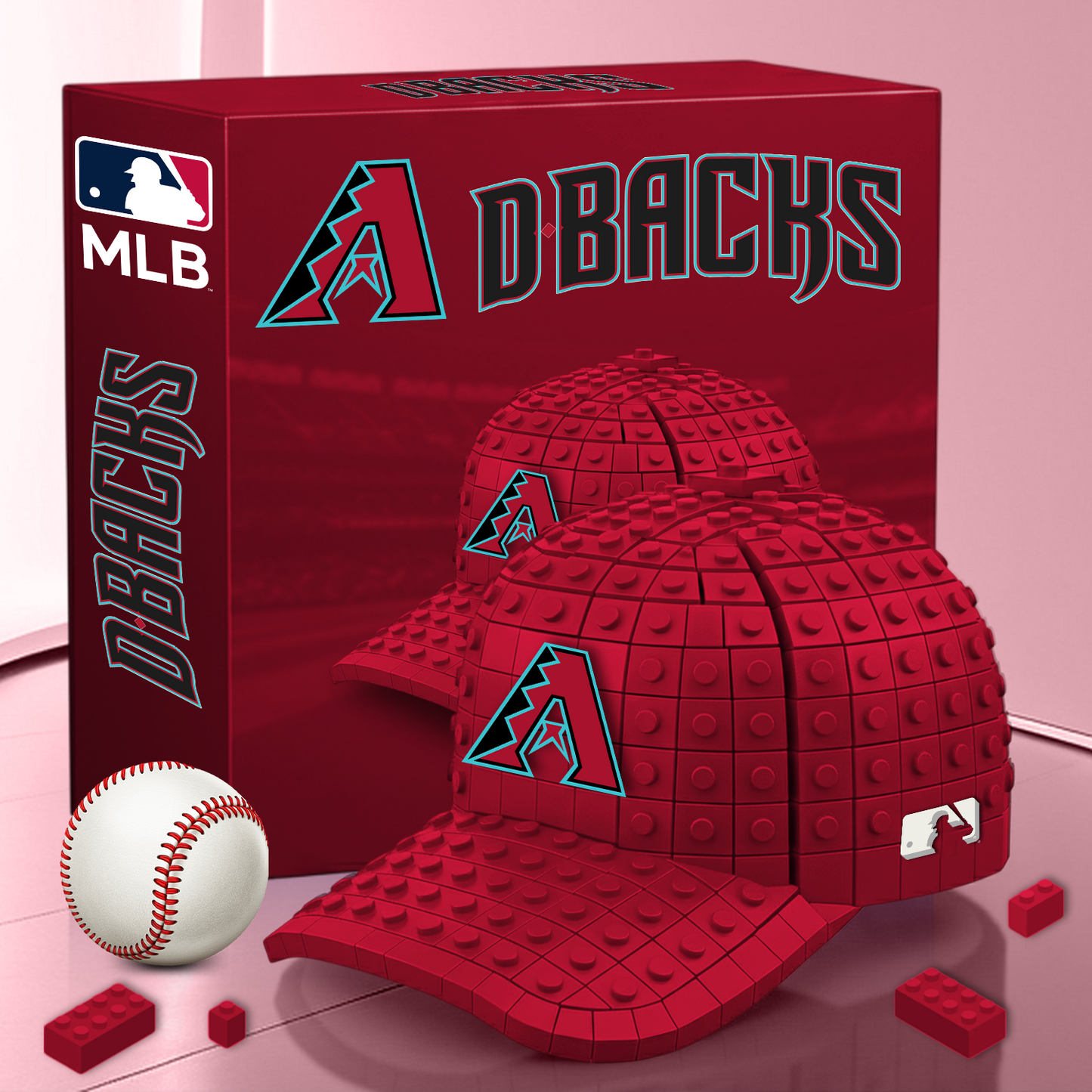 ARI MLB 3D Baseball Cap Block Set V1 NAK PTTD