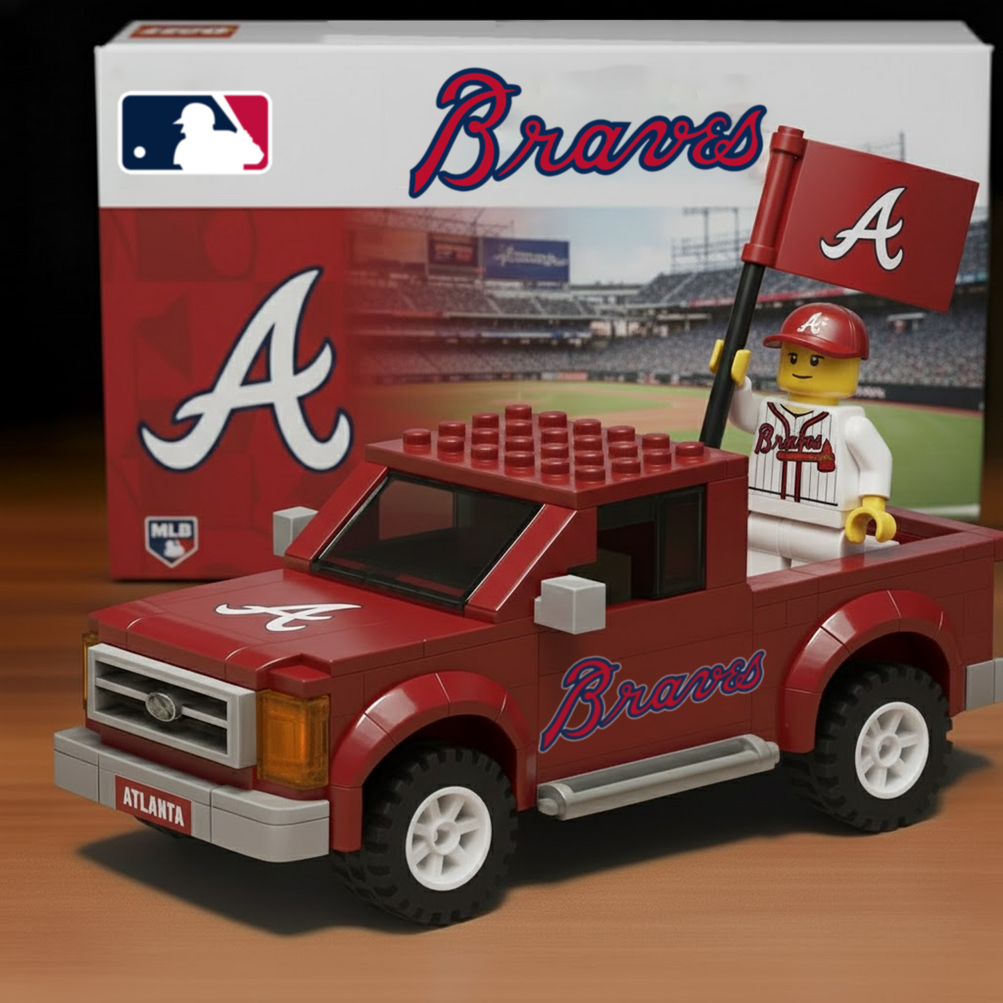 ATL x MLB Building Blocks Truck Toy Set DatND DVT