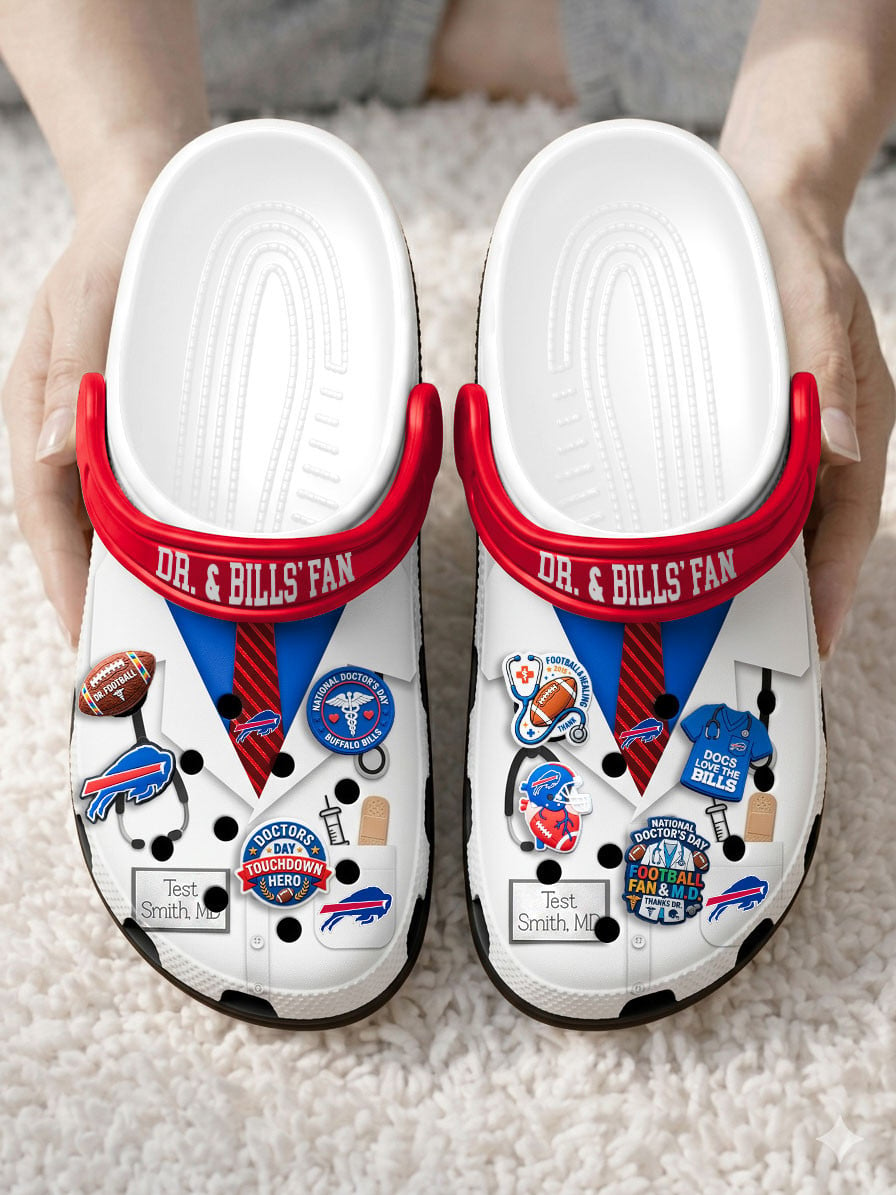 BB PREMIUM NFL NATIONAL DOCTOR'S DAY CLOGS WITH 8 CHARMS DDT CTND