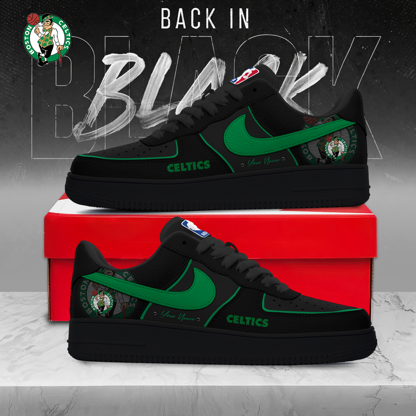 BC x MLB 2025 Back In Black AF1 Sneakers DDT NTL