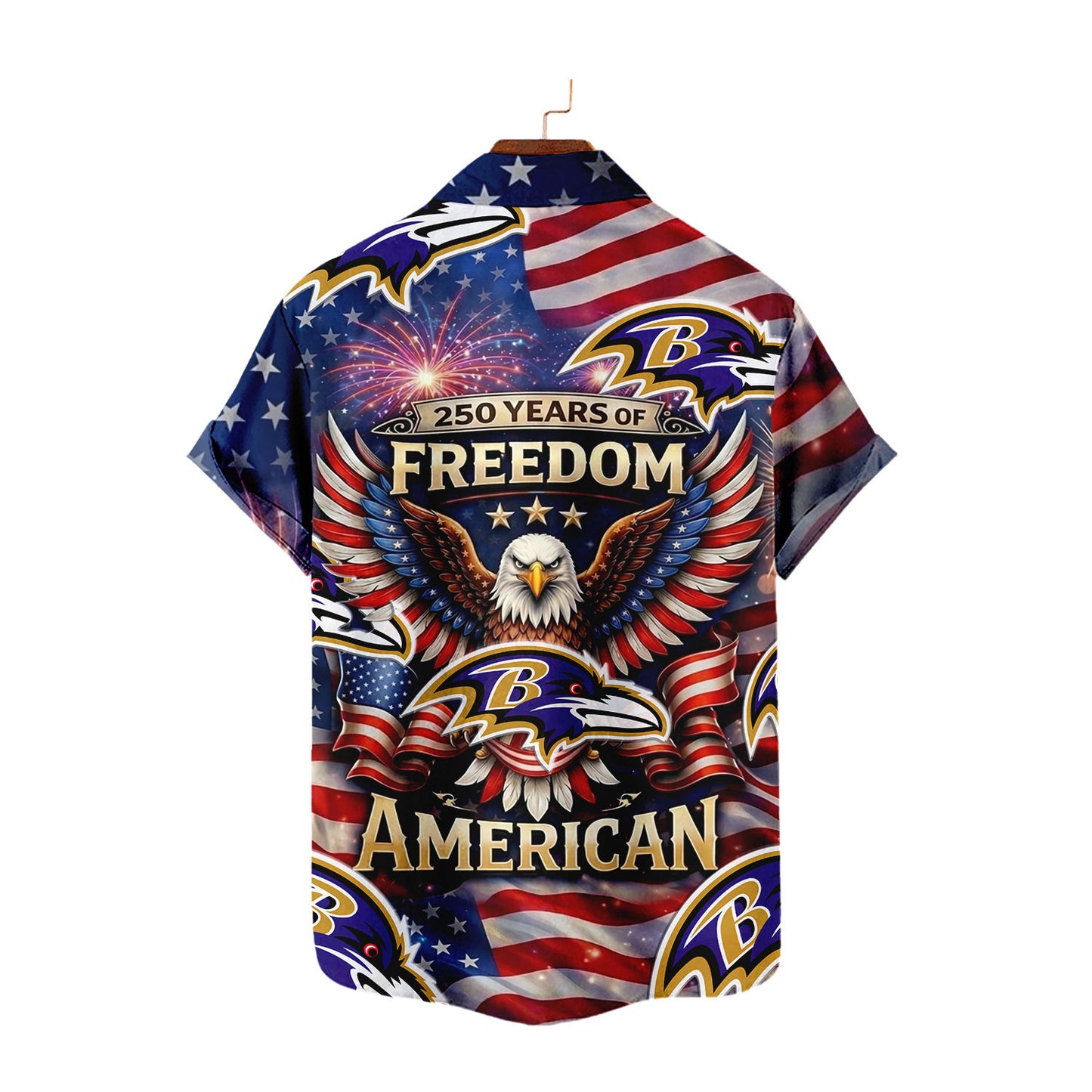 BR x NFL America 250th Anniversary Eagles Hawaiian Shirt 090626