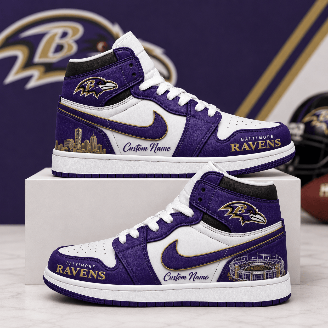 BR x NFL Luxury Air Jordan 1 Sneakers 230626