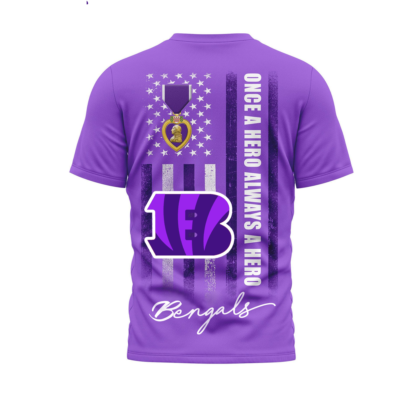 CB 2 Premium National Purple Hear Day 3D Shirt 300626