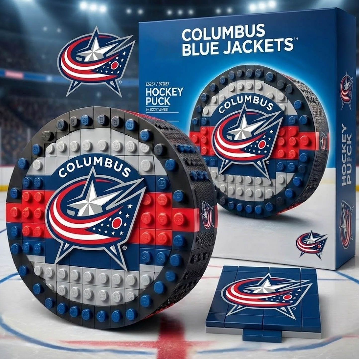 CBJ x NHL Hockey Game Building Blocks 0512 DDT CTND