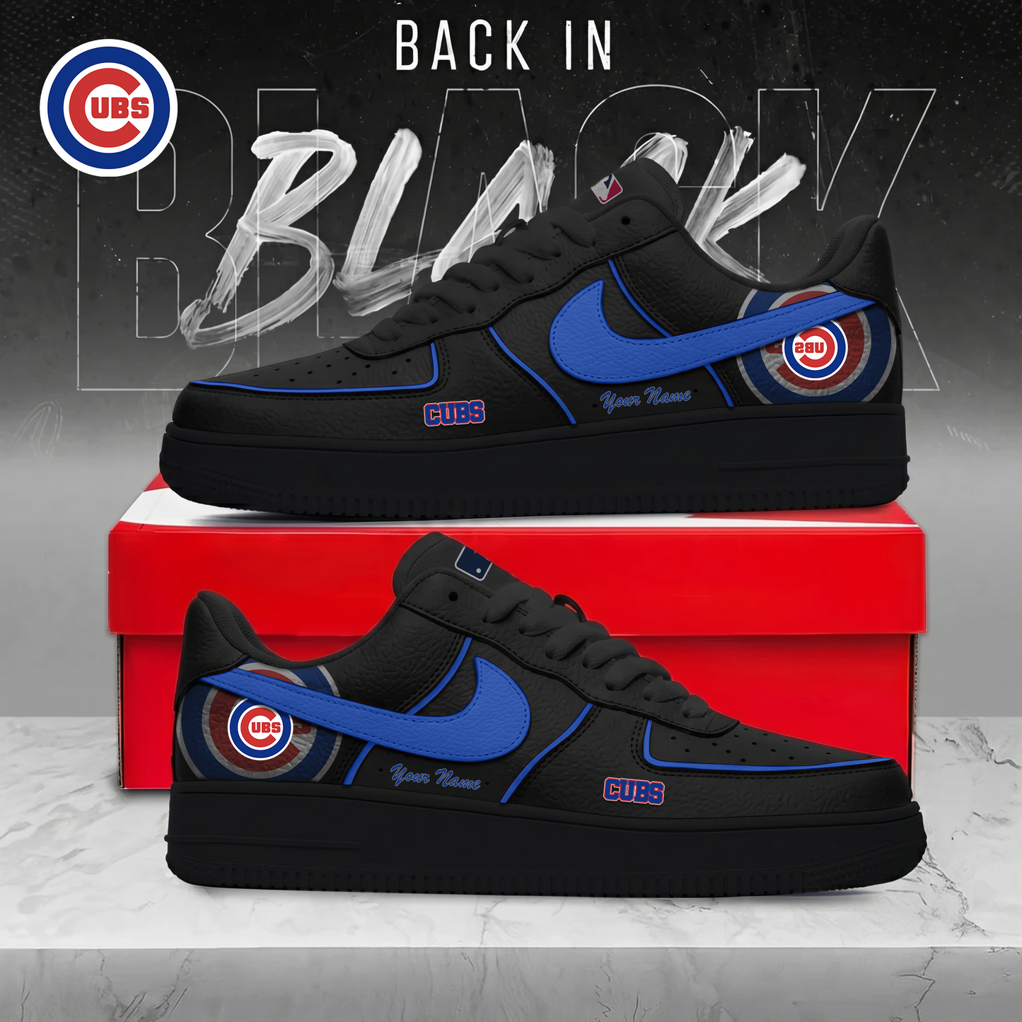 CC x MLB Back In Black AF1 Sneakers 270626
