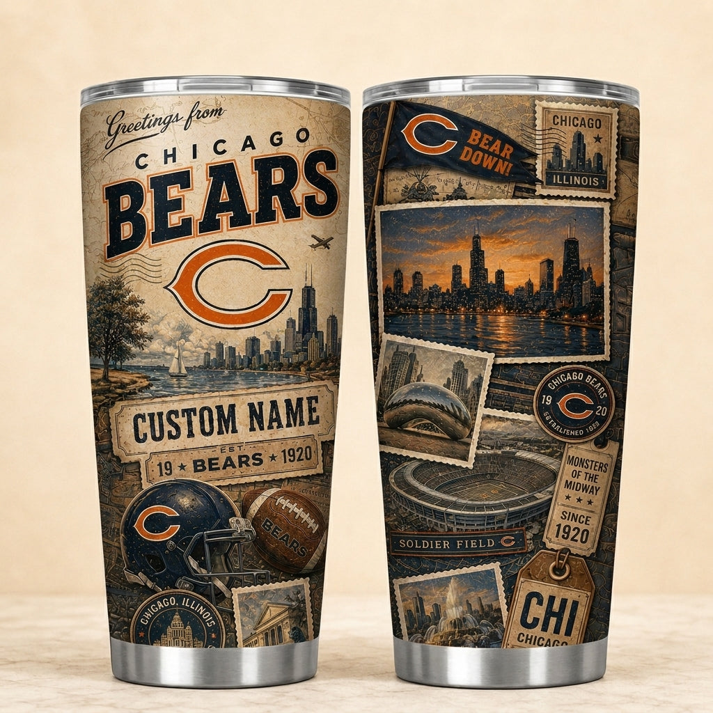 CHI Personalized Premium NFL Classic Tumbler 190626