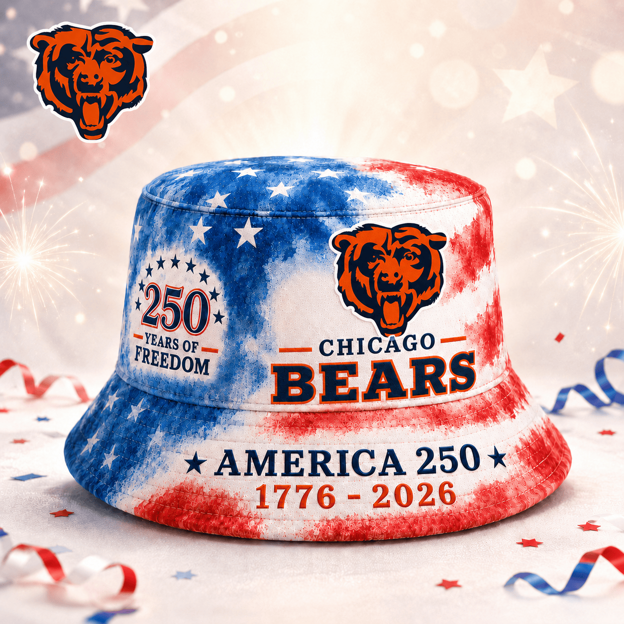 CHI Premium NFL 250 Years Of Freedom Bucket Hat 120626