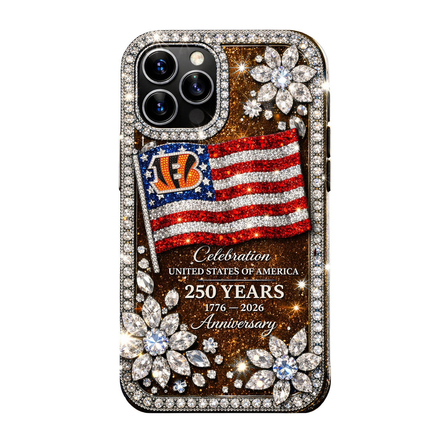 CIN Premium NFL Celebration United States Of America 250 Years Luxury Phone Case DDT CTND