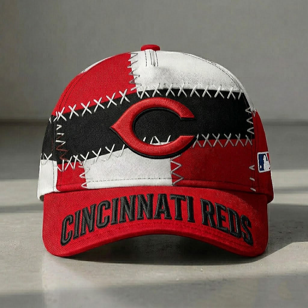 CIN x MLB Premium Patchwork Snapback Cap DDT 070426 TTTZ