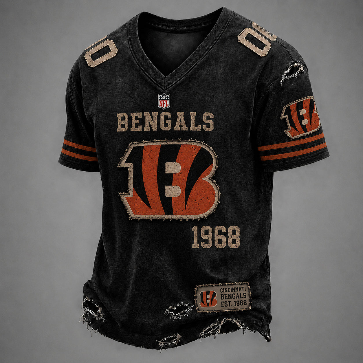 CIN x NFL Premium V-neck Shirt 230626