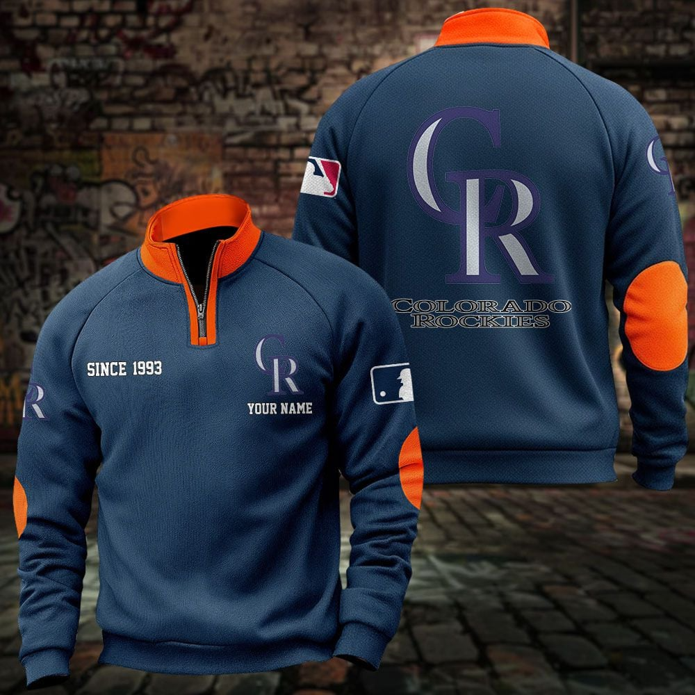 COL x MLB Sweatshirts Quarter Collared Sweatshirt Pullover DatND DVT
