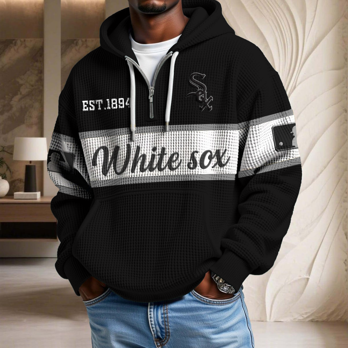 MLB x CWS EST Waffle Half Zip Hoodie HLP HLPHUONG
