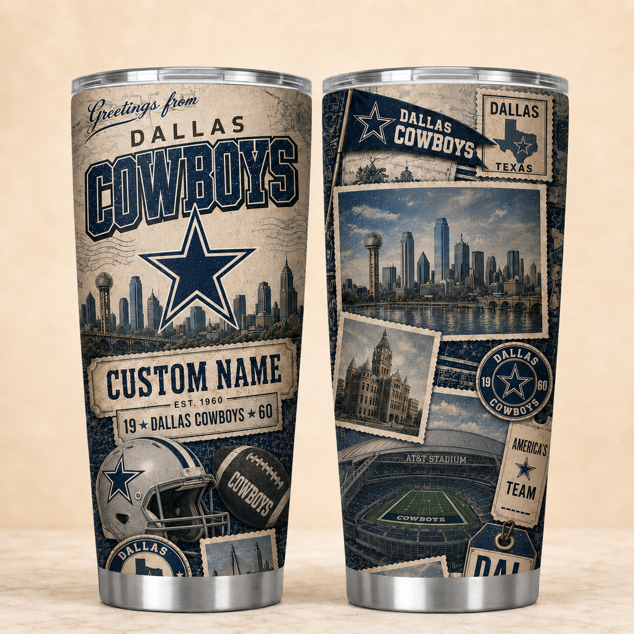 DC Personalized Premium NFL Classic Tumbler 190626