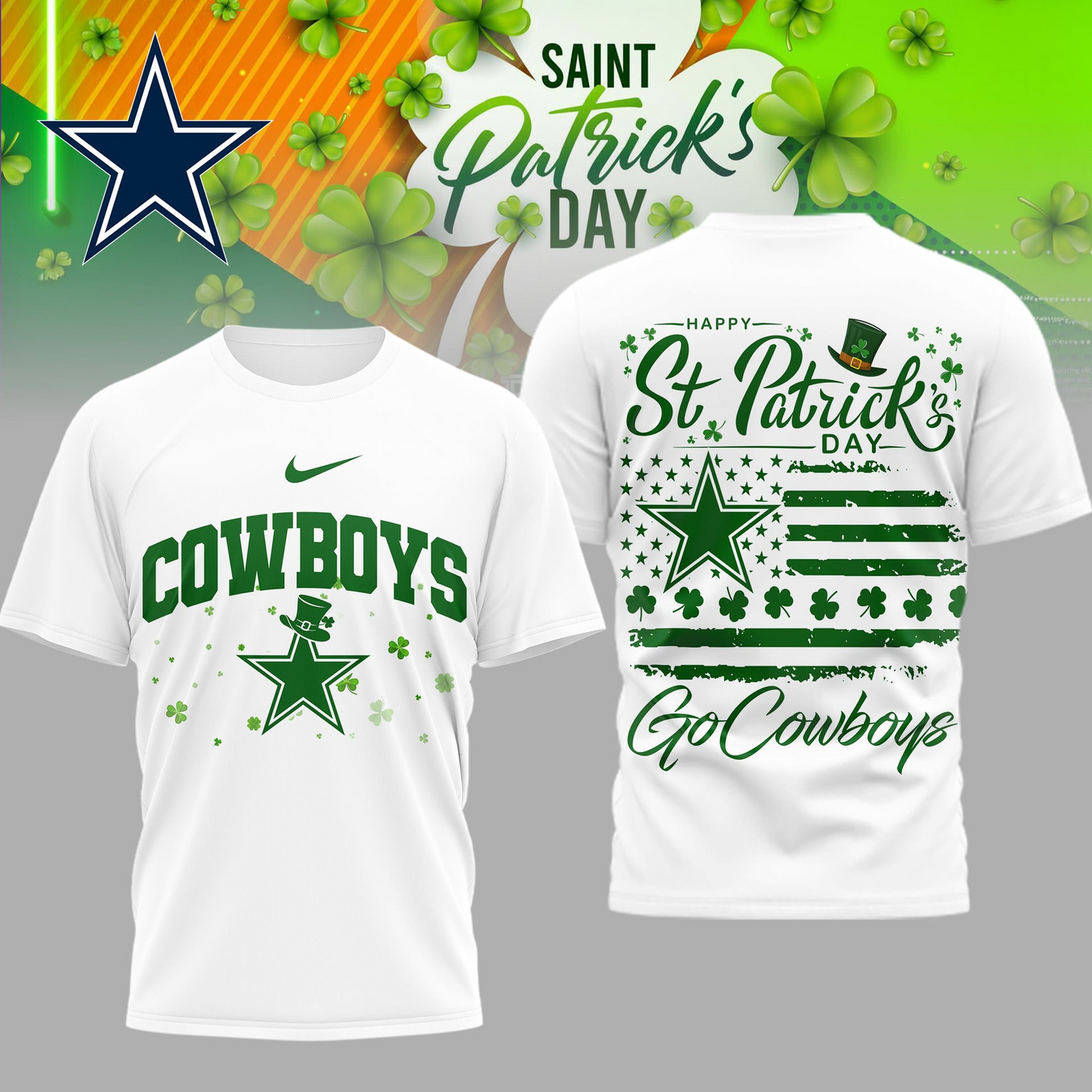 DC Premium NFL St. Patricks Day 3D Shirt DDT CTND