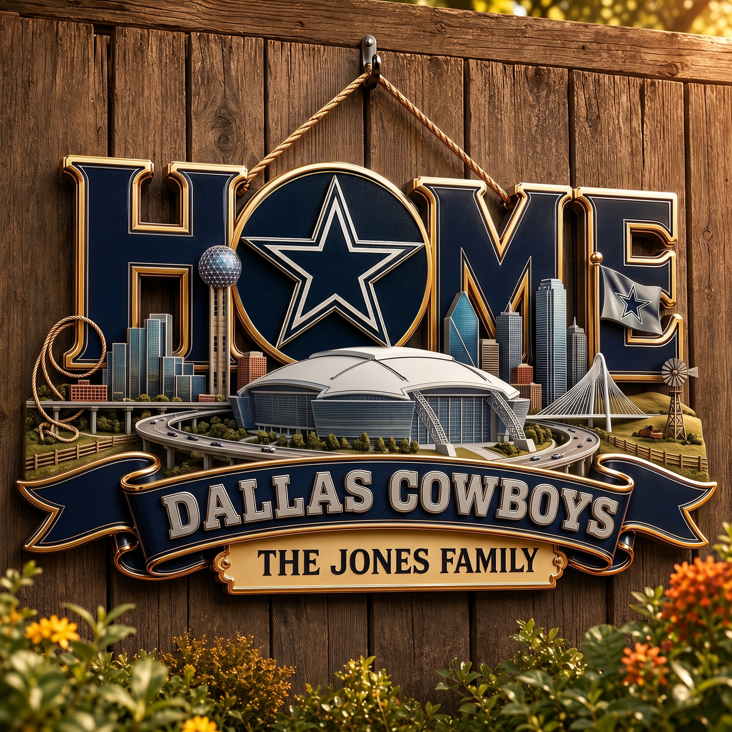 DC x NFL Team Home Metal Sìgn Custom Any Name Gifts For Home Decor