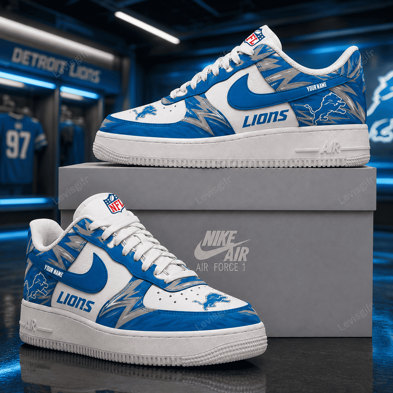 DL x NFL Premium AF1 Sneaker Personalized Gift For Fan