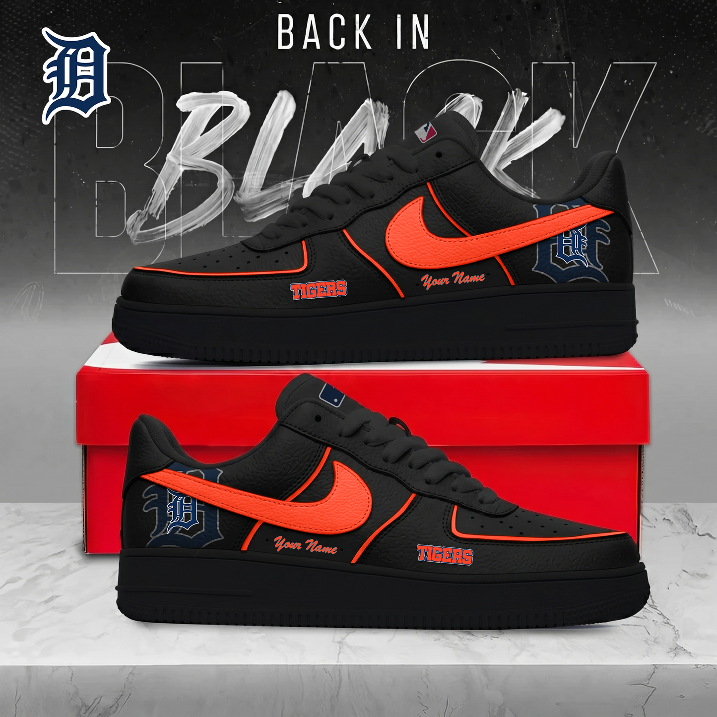 DT x MLB Back In Black AF1 Sneakers 270626