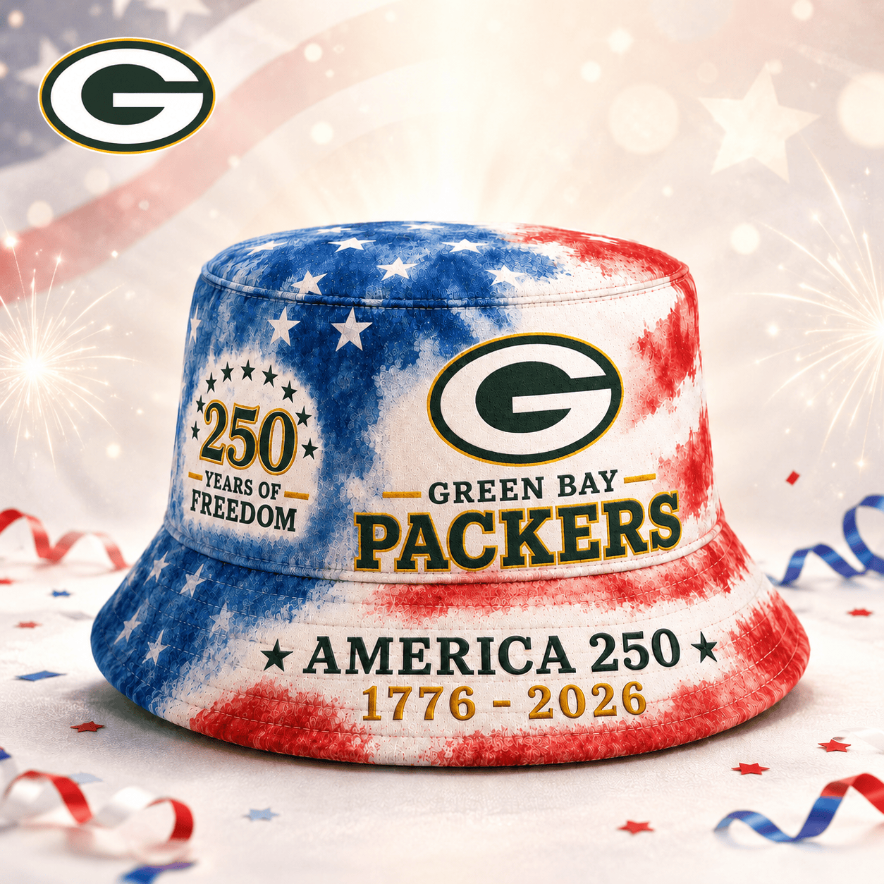 GBP Premium NFL 250 Years Of Freedom Bucket Hat 120626