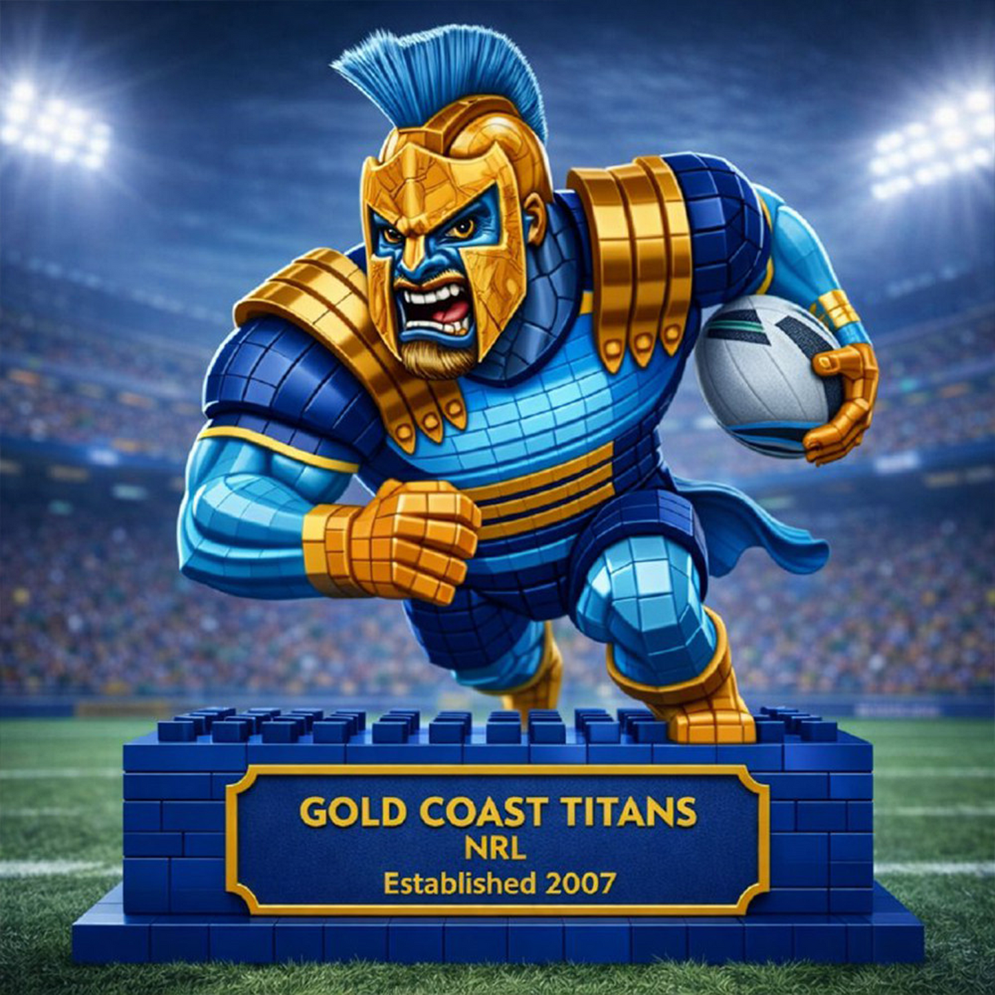 GCT X Premium NRL Special Mascot Acrylic Block Plaque Limited Editions NDT NHT
