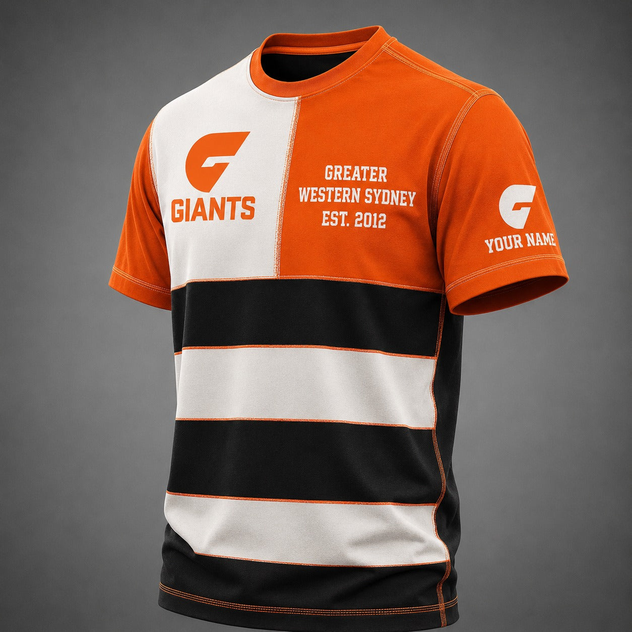GWS x AFL Premium Vintage All Over Print T-Shirt 3D Personalized Gift For True Fan