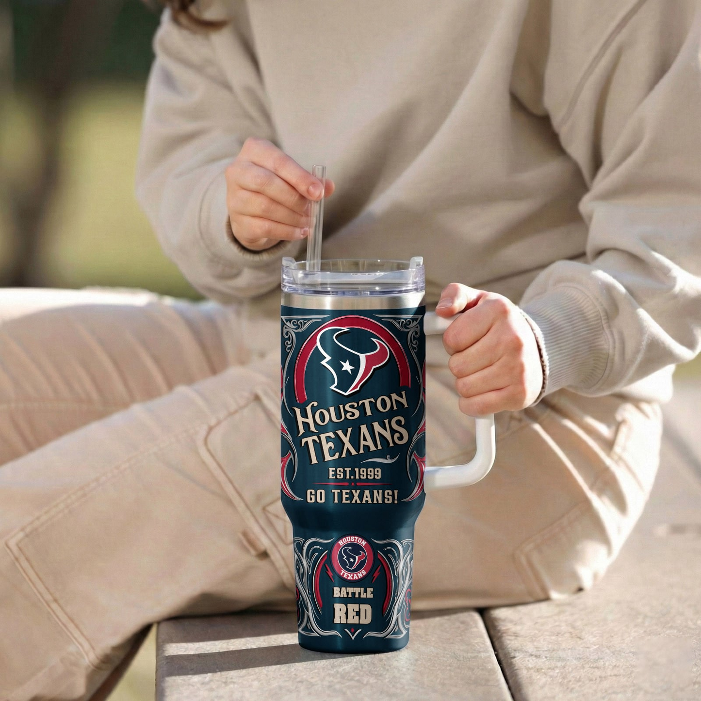 HOU x NFL Stainless Steel Tumble DatND DVT