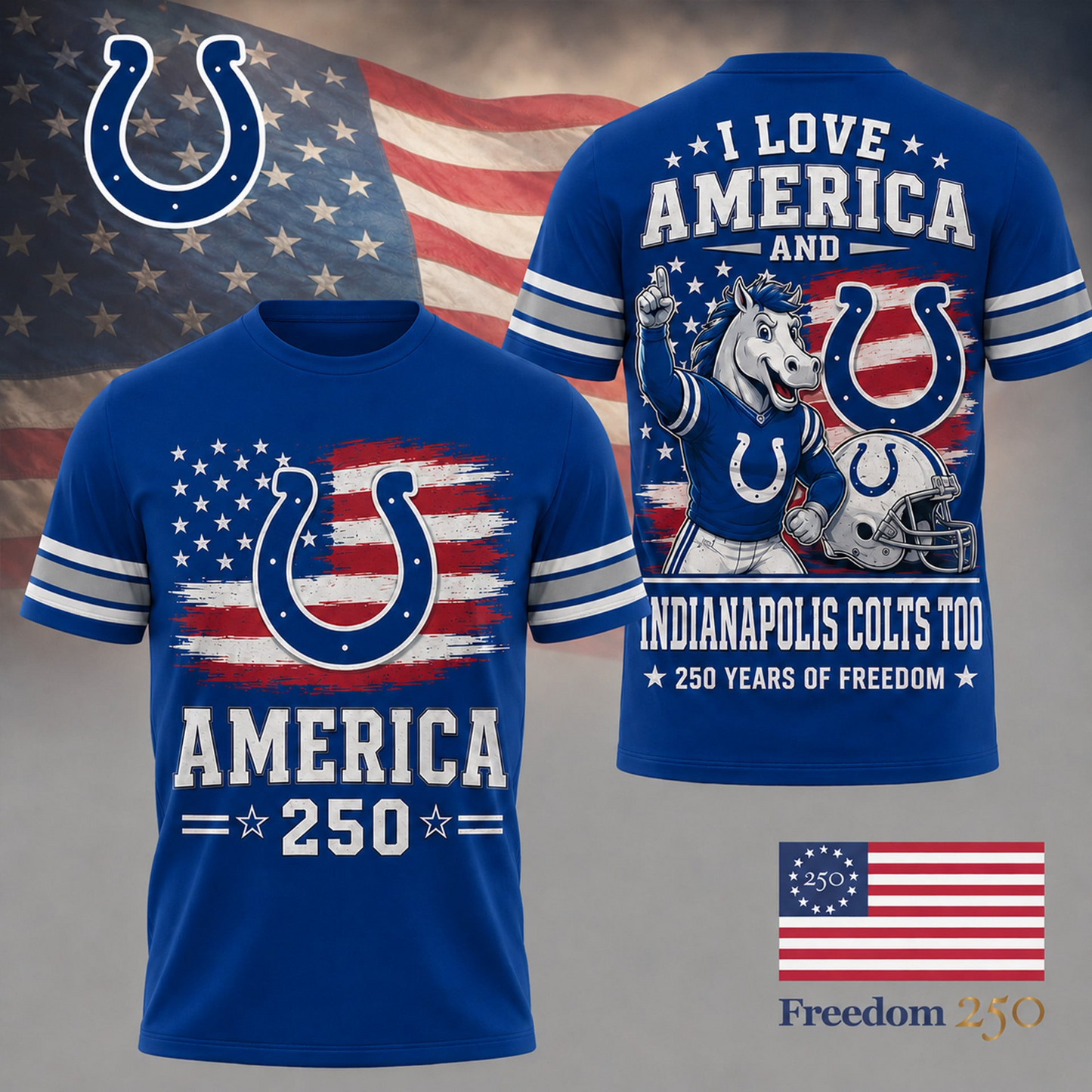 IC Premium NFL 250 Years Of Freedom 3D Shirt120626