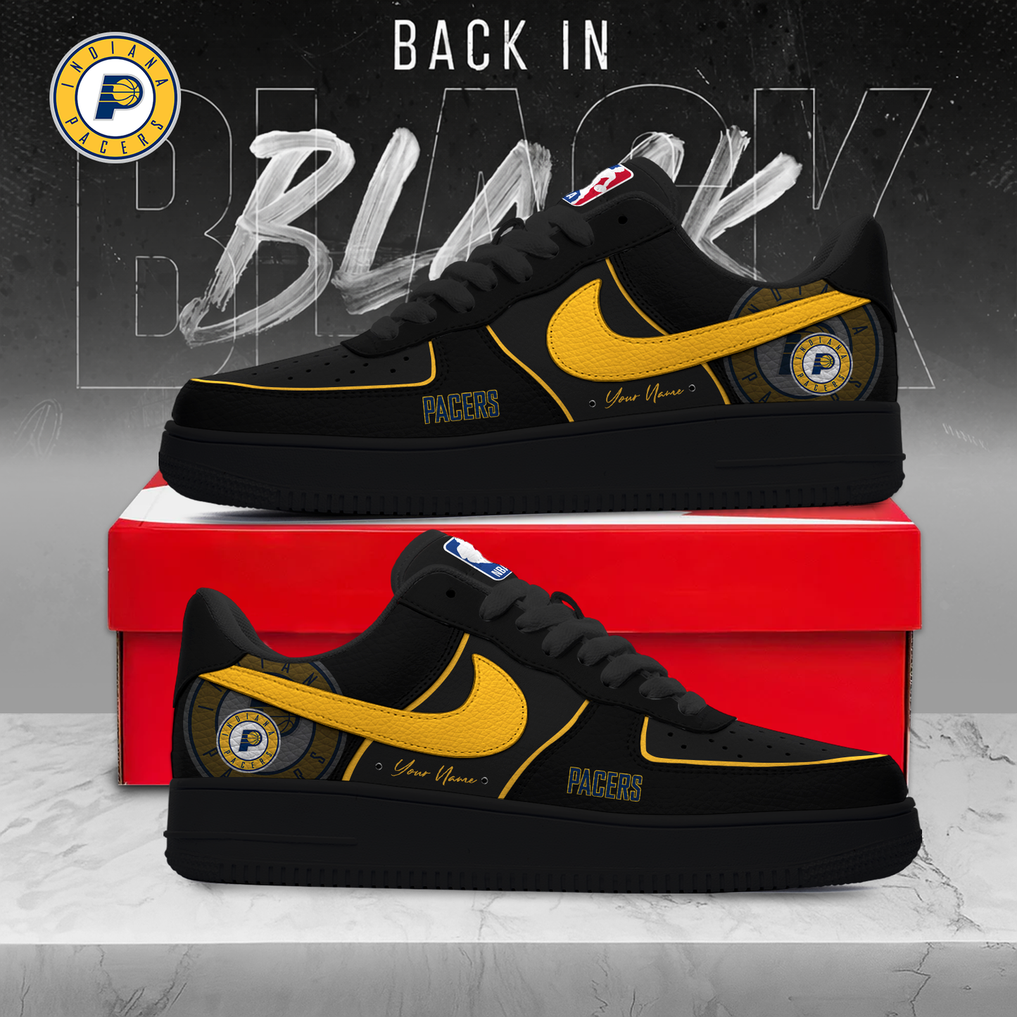 IP x MLB 2025 Back In Black AF1 Sneakers DDT NTL