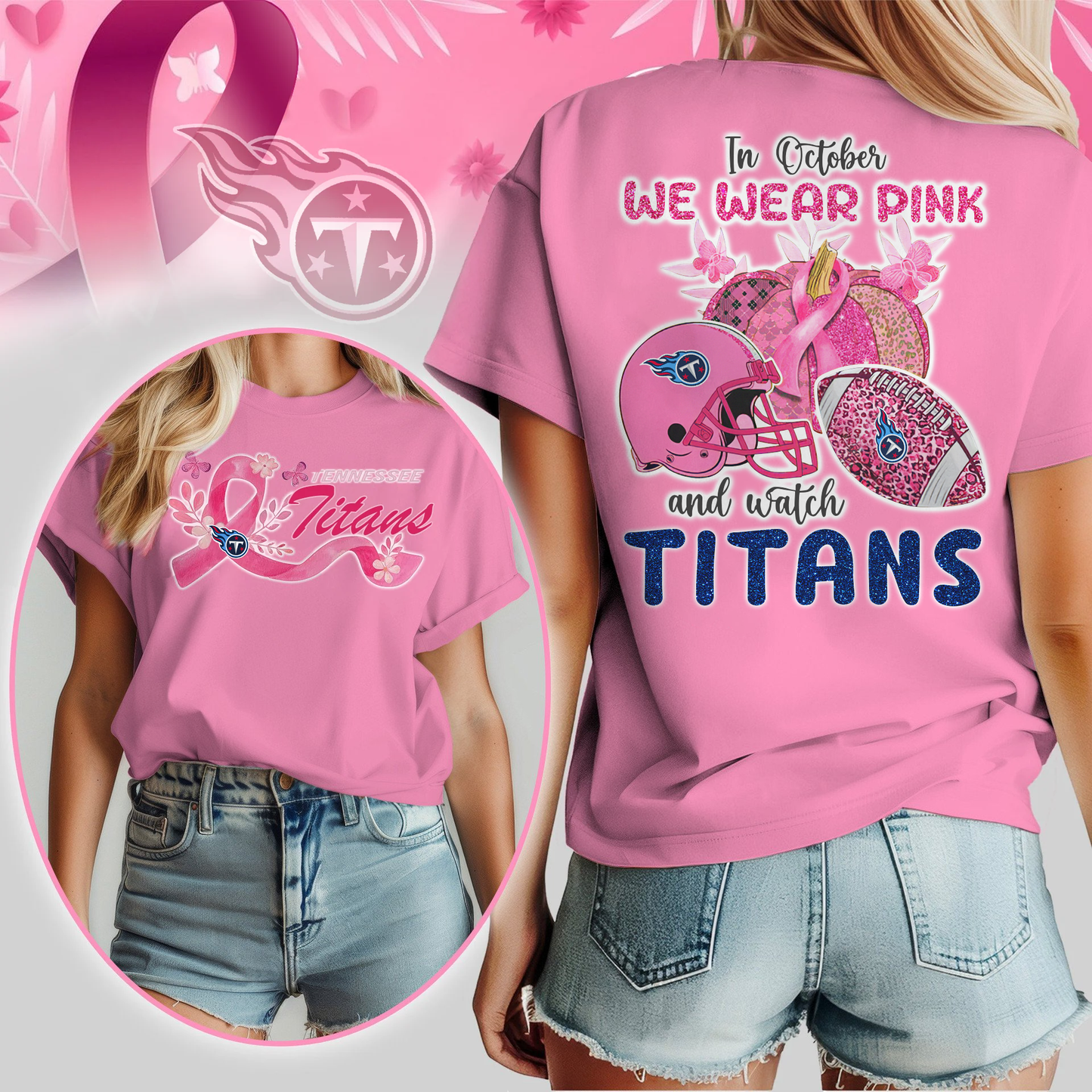 In October We Wear Pink And Watch TT Shirt 300626