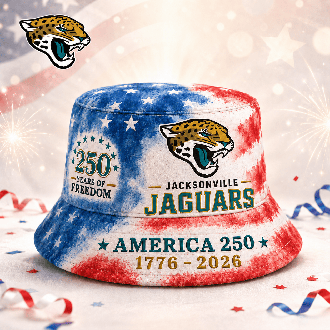 JJ Premium NFL 250 Years Of Freedom Bucket Hat 120626