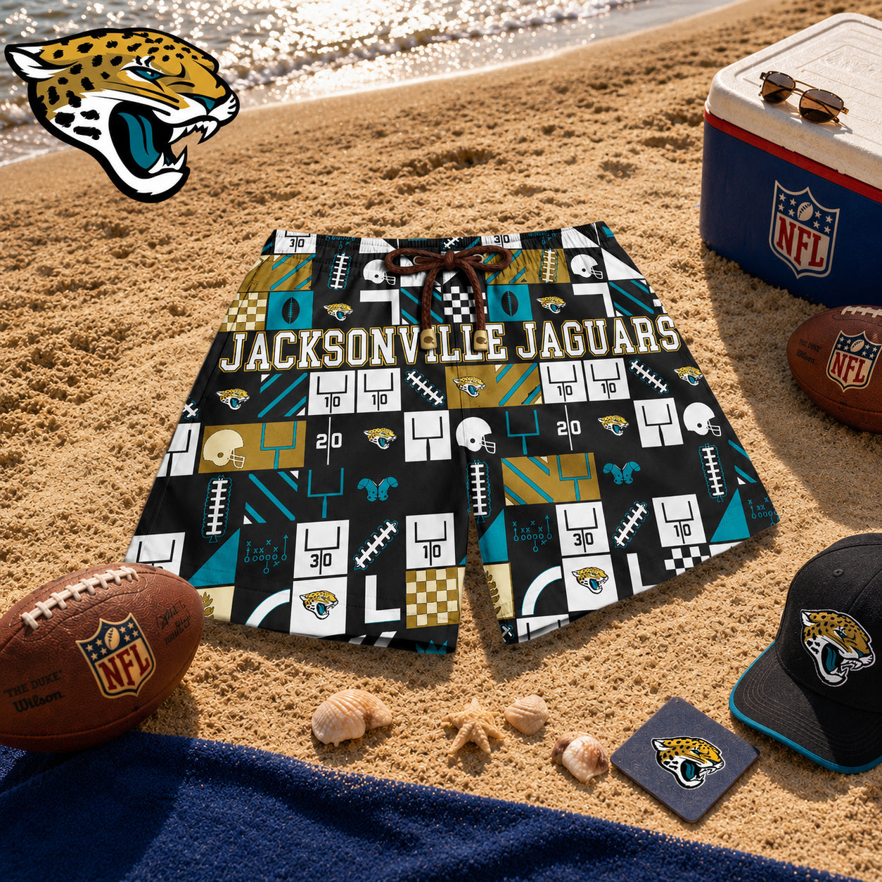 JJ x NFL Luxury Beach Shorts 180626