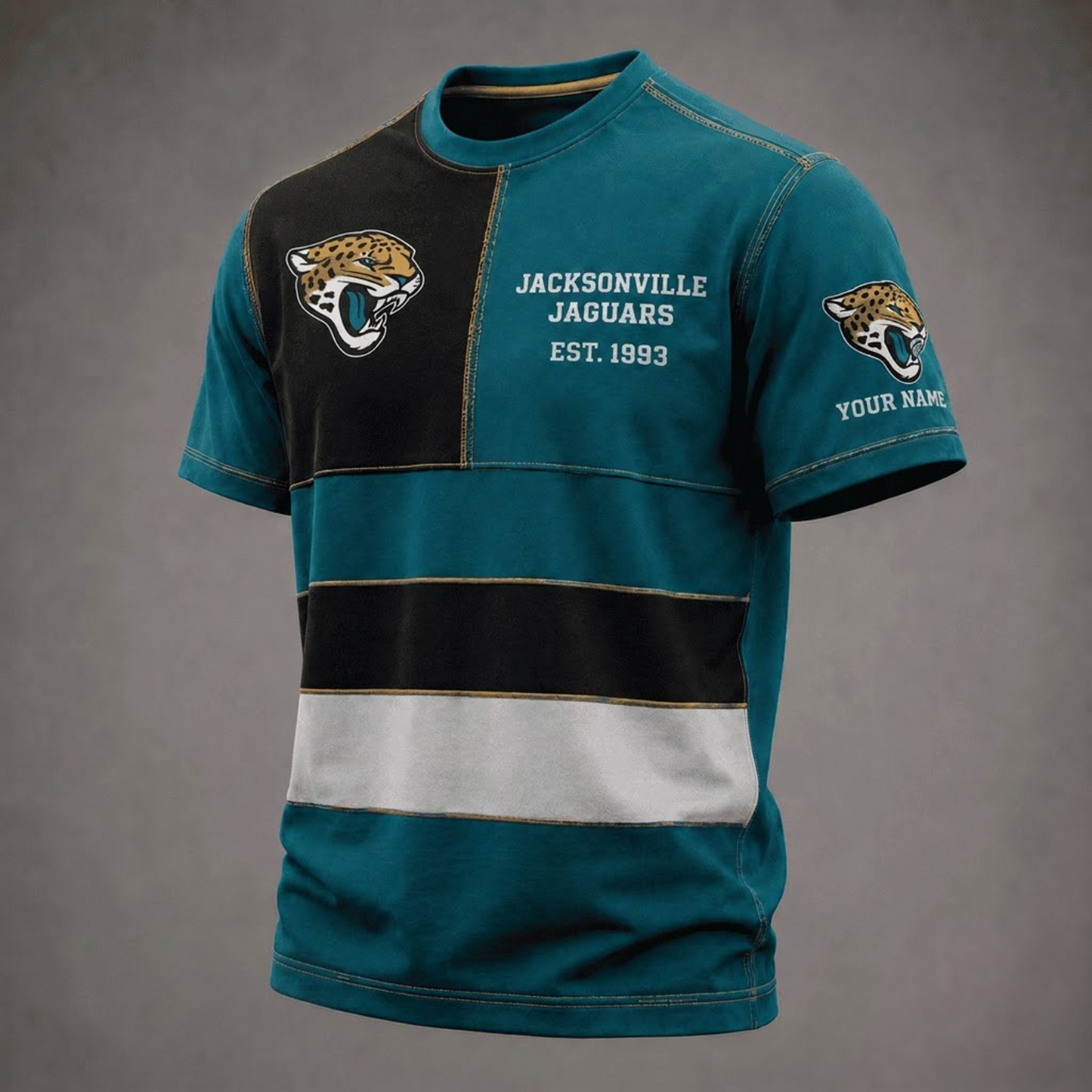 JJ x NFL Premium Vintage All Over Print T-Shirt 3D Personalized Gift For True Fan