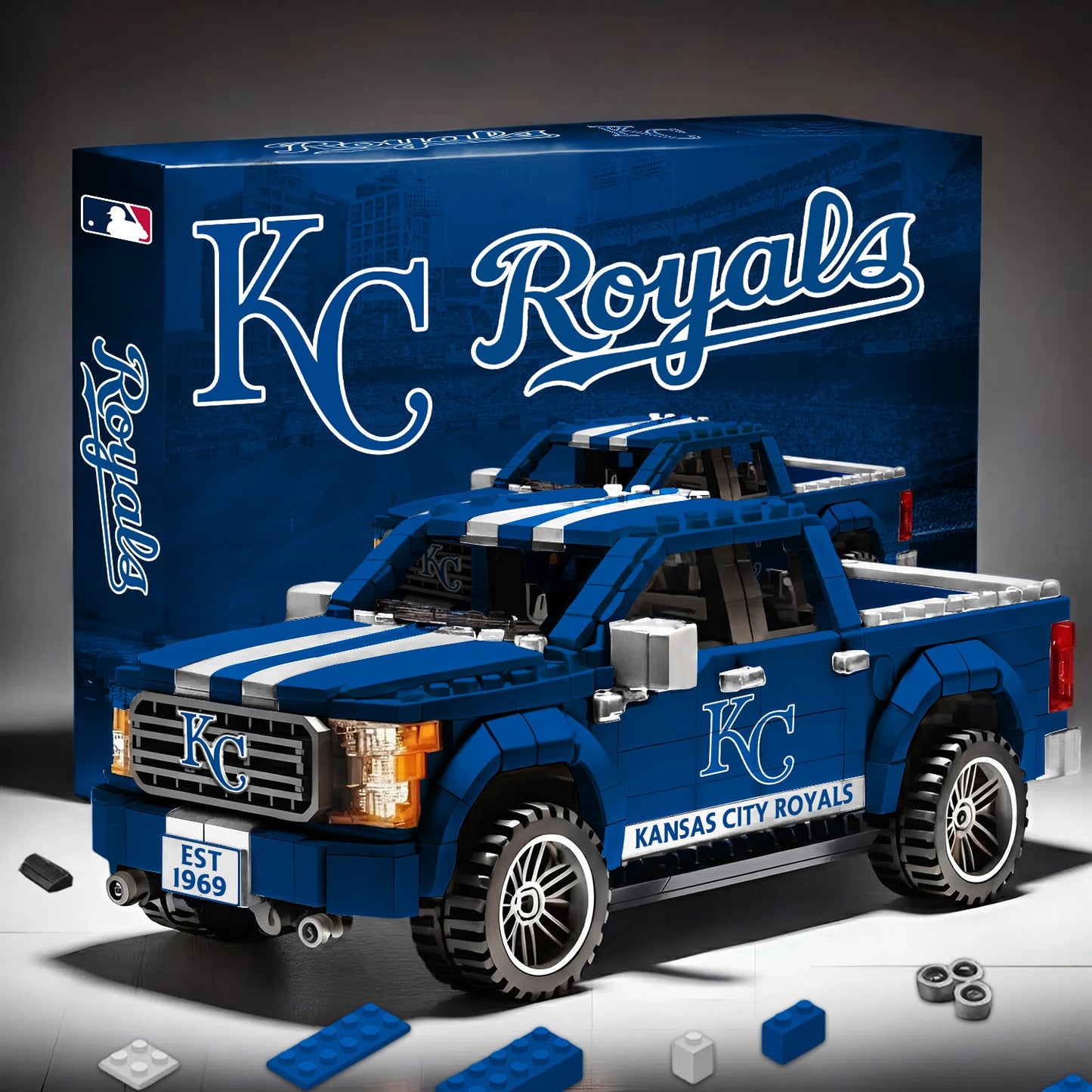 KCR x MLB 3D Racing Truck Model Building Block Set 0112 V1 NAK NHM