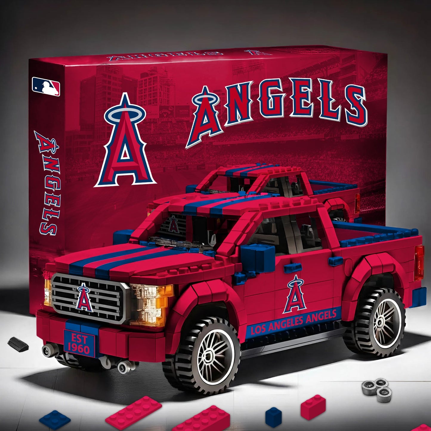 LAA x MLB 3D Racing Truck Model Building Block Set 0112 V1 NAK NHM