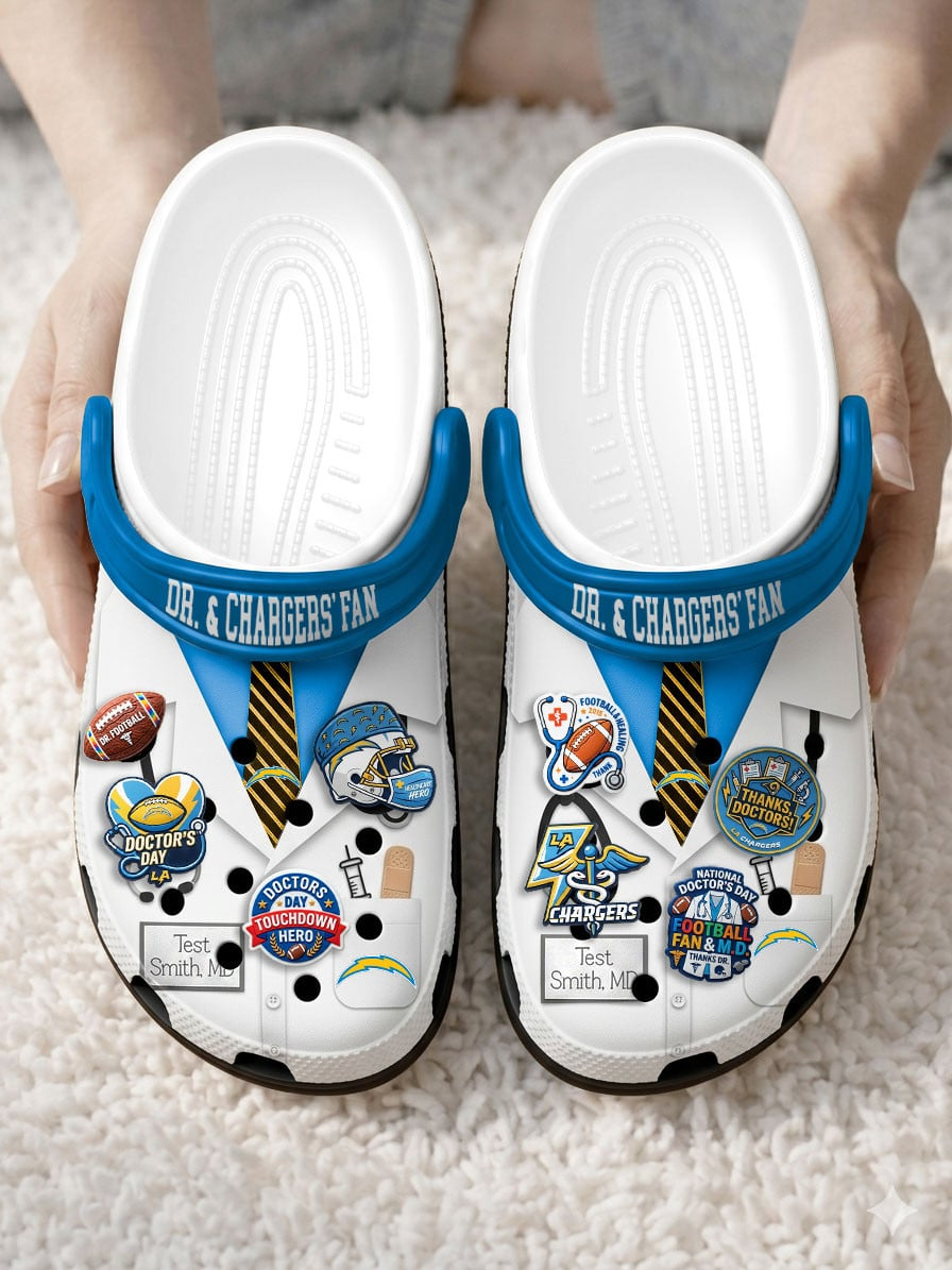 LAC PREMIUM NFL NATIONAL DOCTOR'S DAY CLOGS WITH 8 CHARMS DDT CTND