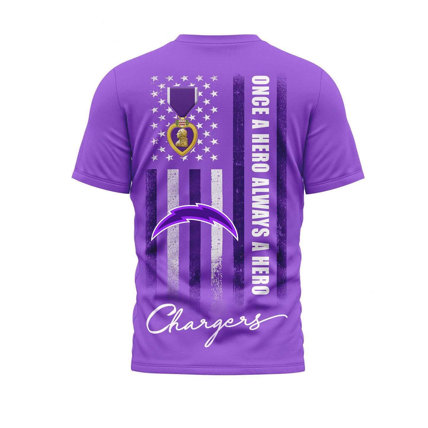 LAC Premium National Purple Hear Day 3D Shirt 300626