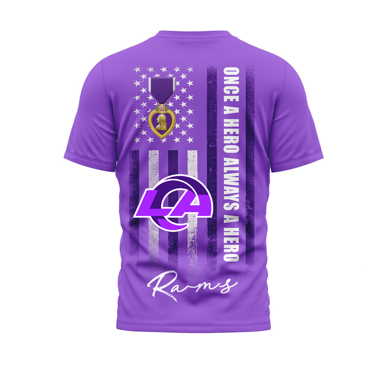 LAR Premium National Purple Hear Day 3D Shirt 300626