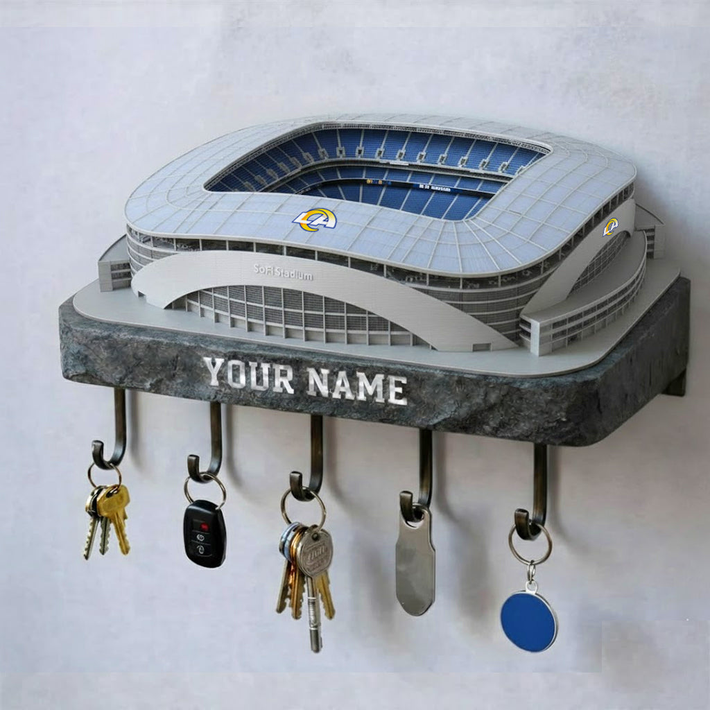 LAR Stadium Premium NFL Wood Key Hanger DDT NHM