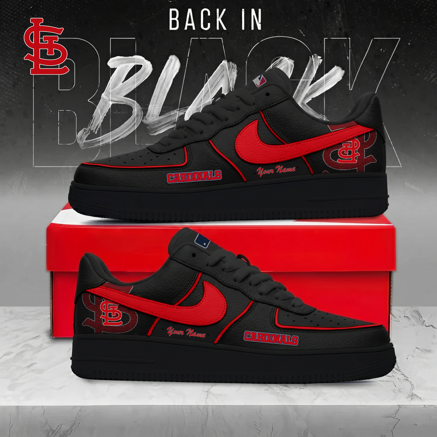LC x MLB Back In Black AF1 Sneakers 270626