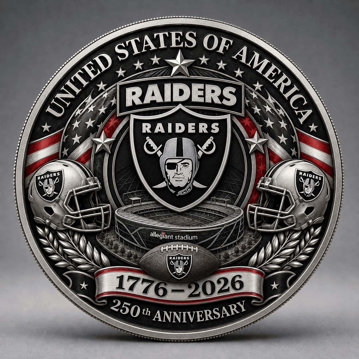 LVR Premium NFL 250 Years Of Freedom Commemorative Coin DDT 090626 NTL