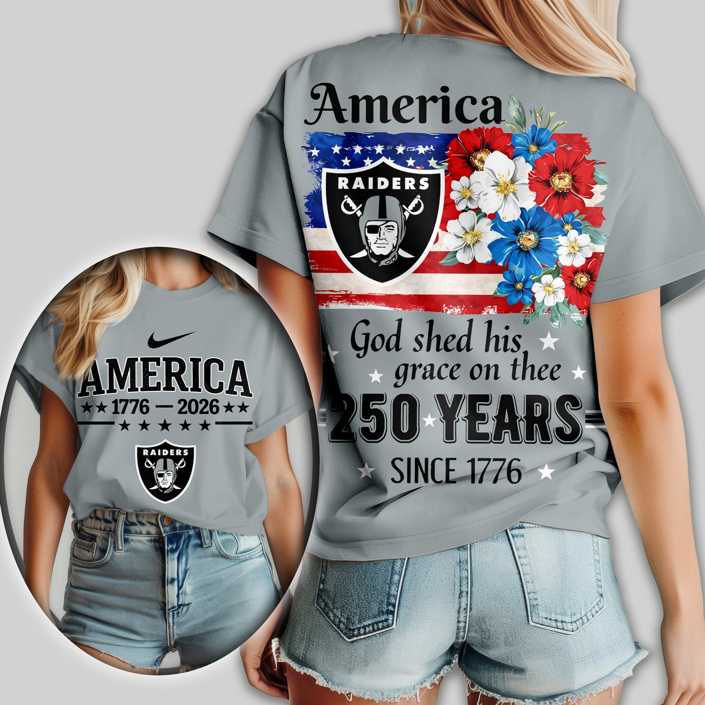 LVR Premium NFL America God Shed His Grace On Thee Women Shirt DDT NTL