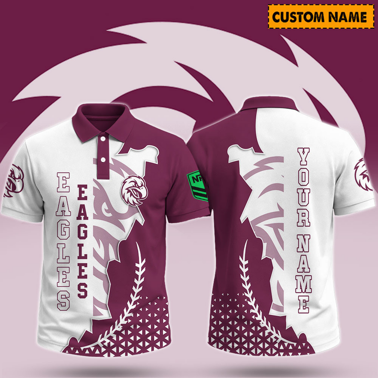 MAN X PREMIUM NRL ROYAL Polo Shirt Custom Name Limited Edition NDT NHT