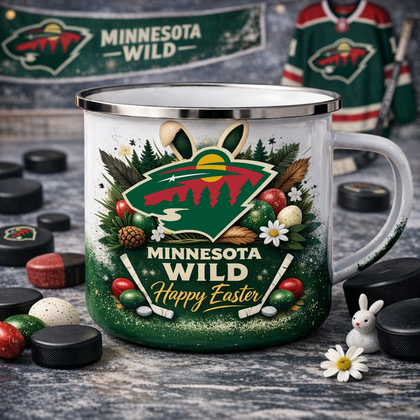 MIN X NHL Easter-themed enamel mug 0703 NAK NHT