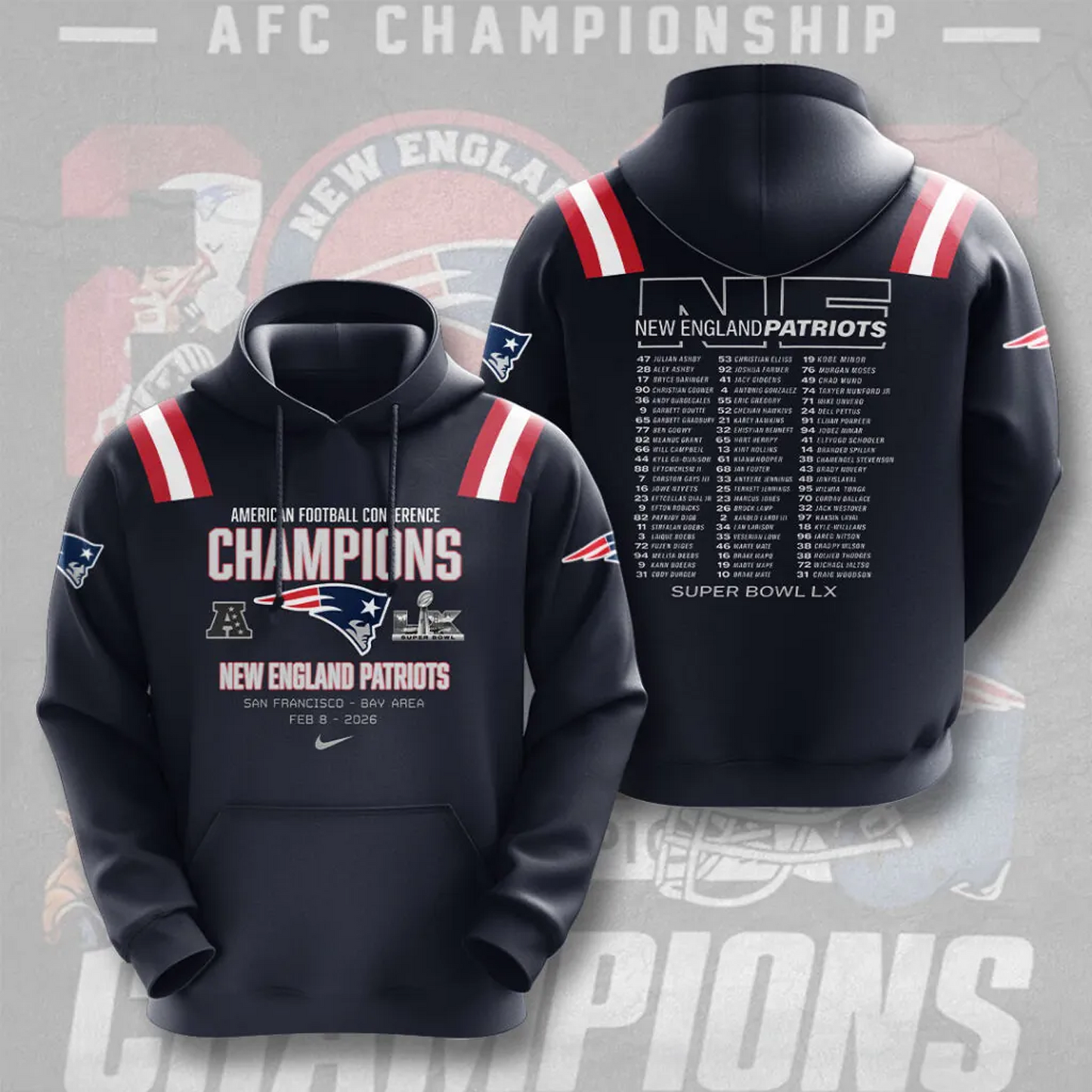 NE AFC Champions 2026 3D Apparel V9 DatND DVT
