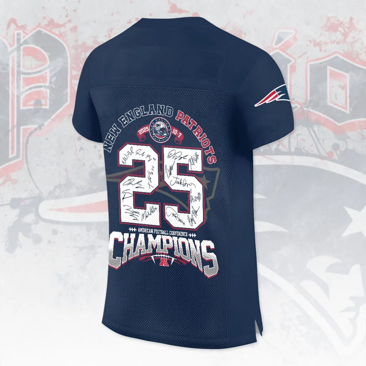 NE x NFL 2025 AFC Champions 3D Football Jersey V1DatND DVT