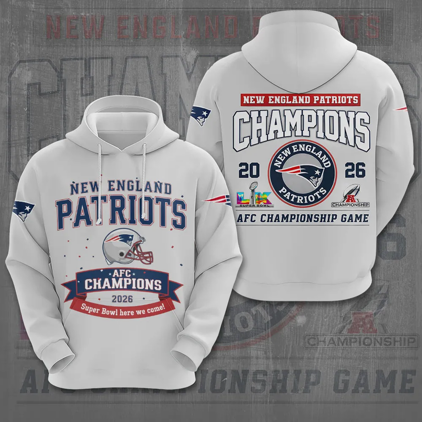 NE x NFL AFC Champions 2026 3D Apparel V3DatND DVT