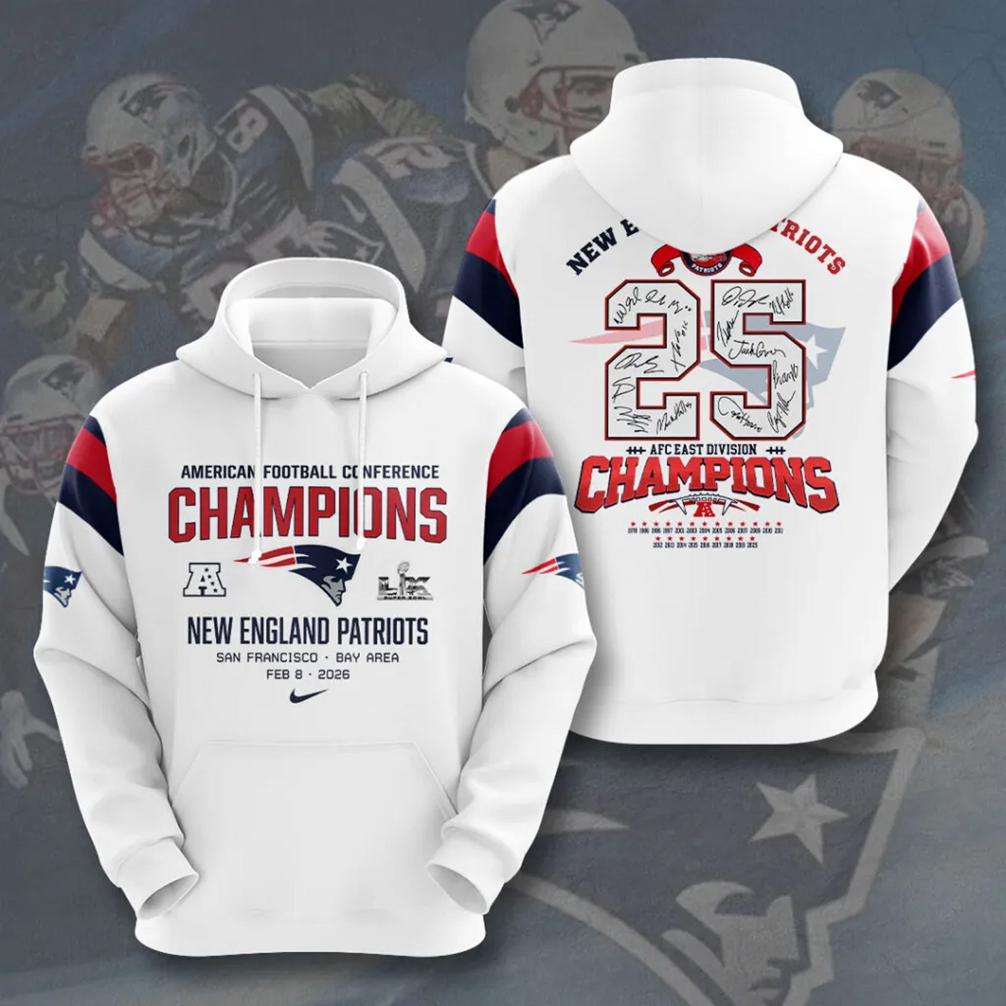NE x NFL AFC Champions 2026 3D Apparel V4DatND DVT