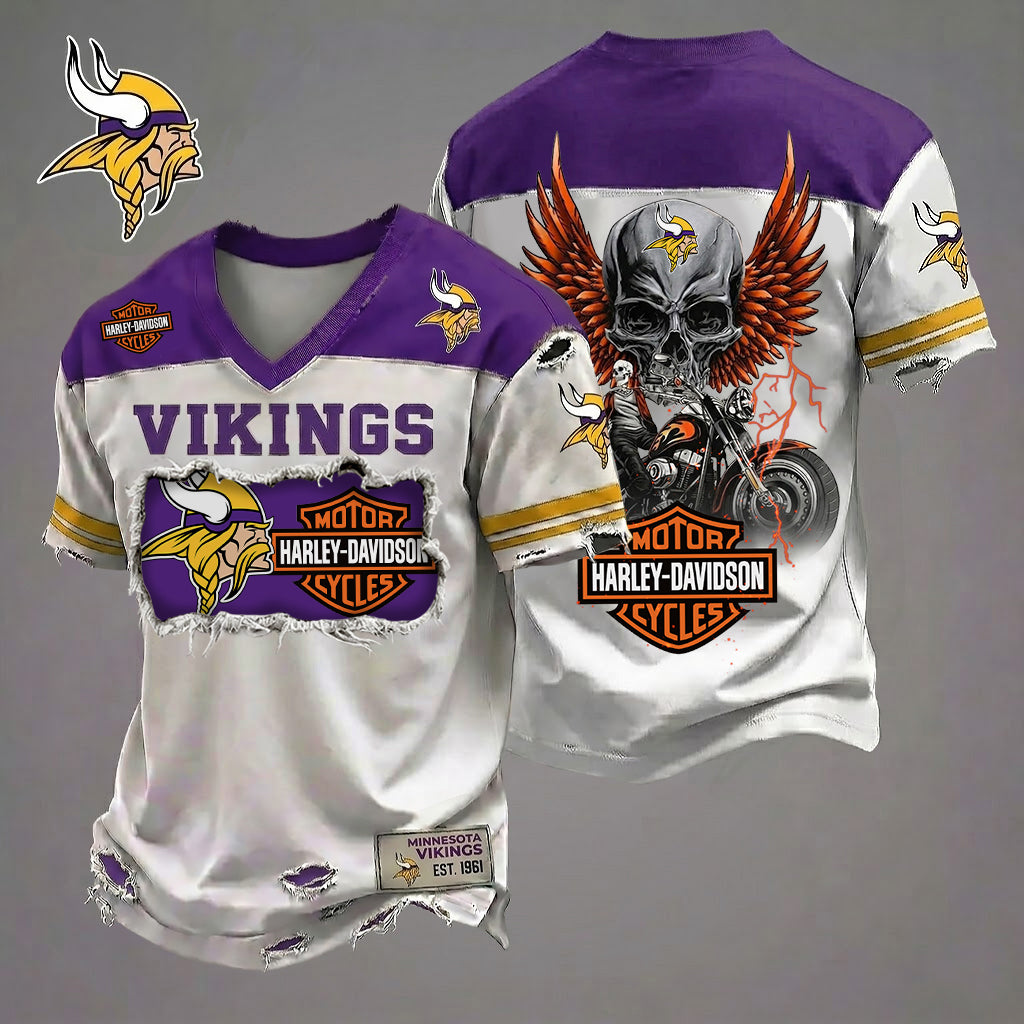 NFL MV x Motorcycle Luxury Classic T-shirt DDT 080626 TTTZ