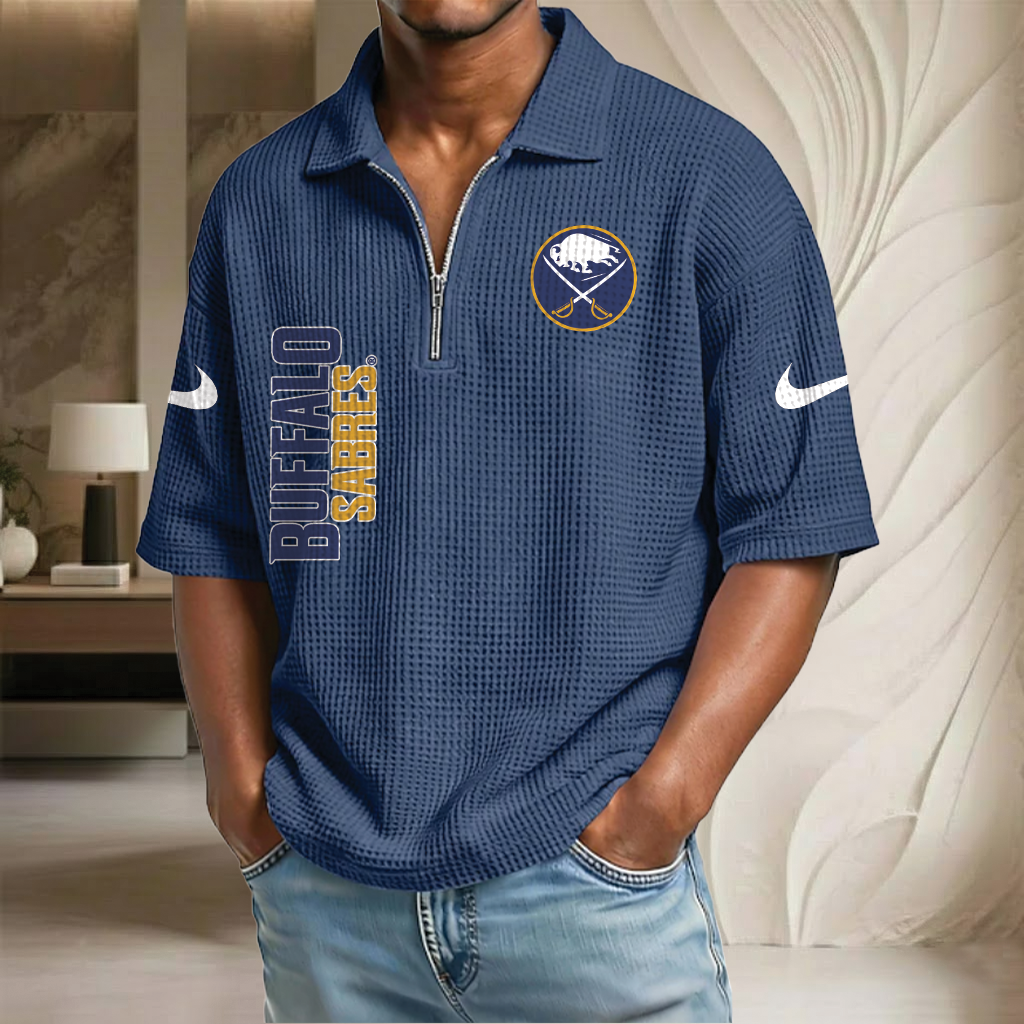 NHL x BS Waffle Half-Zip Polo Shirt HLP 070326 HLPHUONG